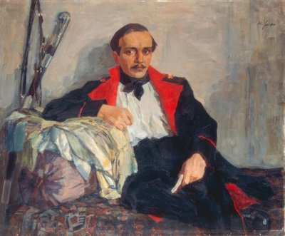 Retrato del poeta Mijaíl Lérmontov de Nikolaj Pawlowitsch Uljanow