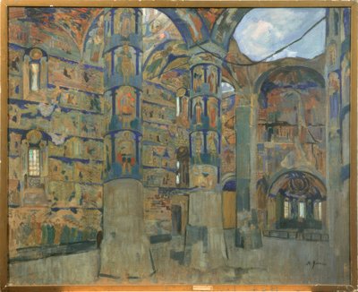 Interior de la iglesia del Monasterio de la Trinidad de Makarios-Scheltowodski en Makarjewo de Nikolaj Pawlowitsch Uljanow