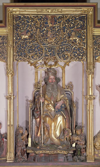 Retablo de Isenheim, San Antonio el Ermitaño, c.1490 de Nikolaus Hagenauer