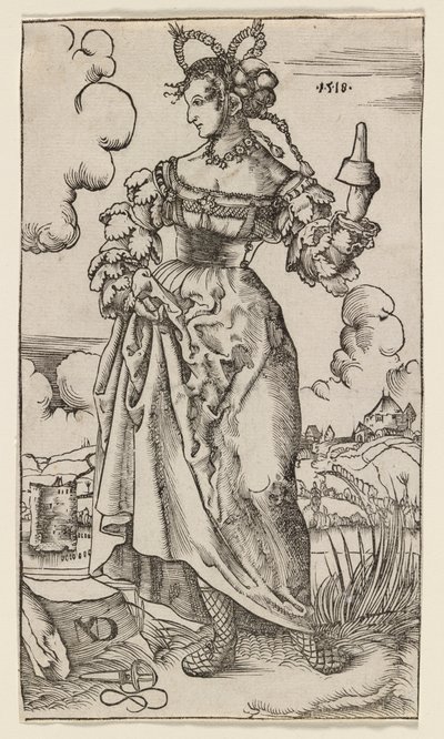 Las vírgenes prudentes y necias: La quinta virgen necia, 1518 de Nikolaus Manuel Deutsch