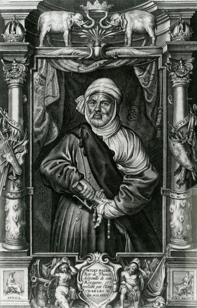 Abu l-Hasan Ali, también llamado Muley Hacén, 1535 de Nikolaus van der Horst
