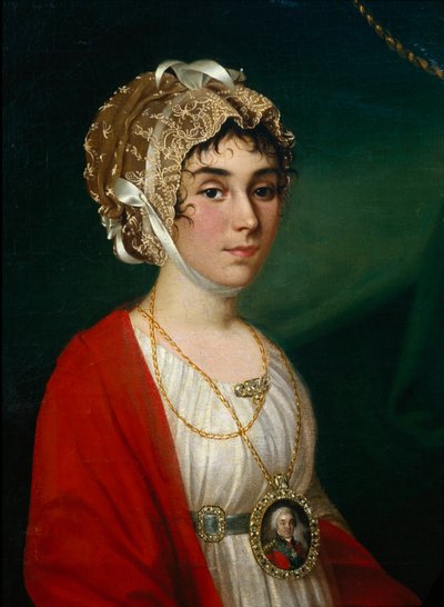 Retrato de la actriz y cantante, Condesa Praskovya Sheremetyeva Zhemchugova 1768-1803, 1802 de Nikolay Ivanovich Argunov