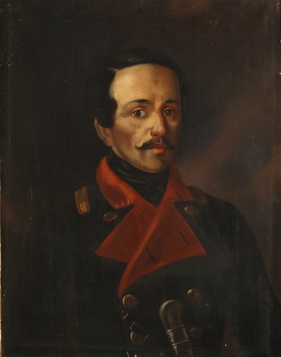 Retrato del poeta Mikhail Lermontov 1814-1841 de Nikolay Ivanovich Polivanov