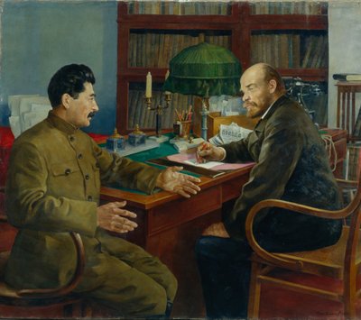 Lenin y Stalin de Nikolay Ivanovich Shestopalov