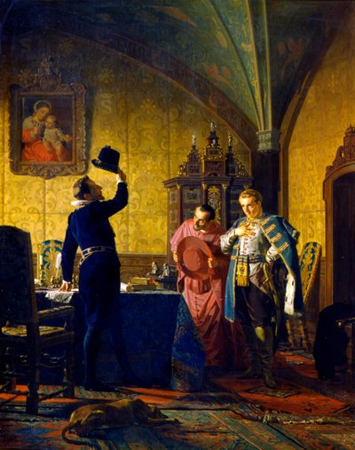 Falso Dmitry jura lealtad al Rey Segismundo III Vasa de Nikolay Nevryov