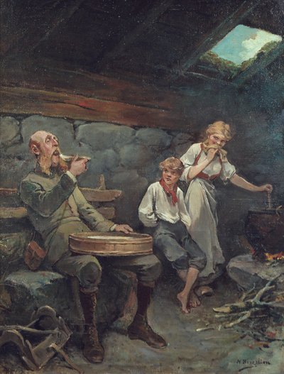 El señor y las gachas hechas con crema agria de Nils Bergslien