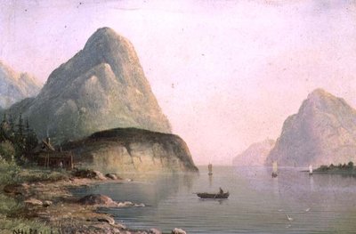 Una escena de fiordo de Nils Hans Christiansen