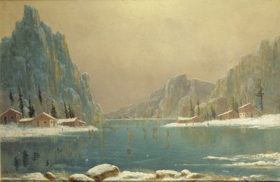 Patinadores en un lago, siglo XIX de Nils Hans Christiansen