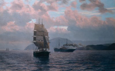 Encuentro en la ensenada de Drøbak de Nils Hansteen
