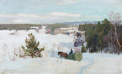paisaje de invierno de Nils Hansteen