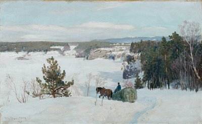 paisaje de invierno de Nils Hansteen