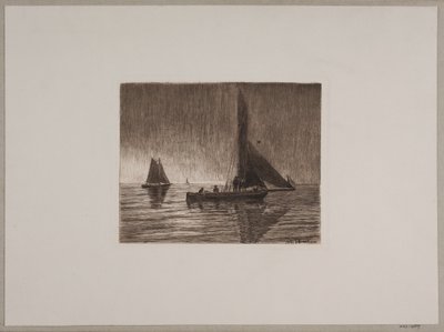 Lluvia en el mar de Nils Severin Lynge Hansteen