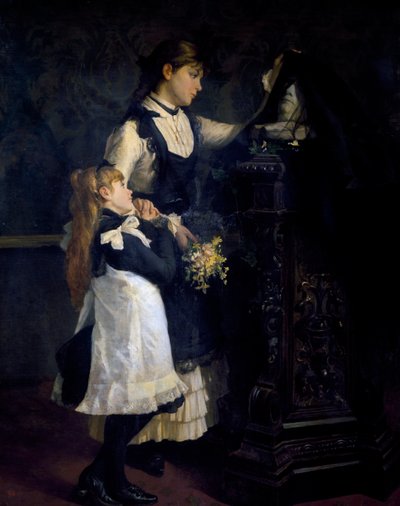 Huérfanos, cuadro de Nino Carnevali (1849-después de 1912) de Nino Carnevali