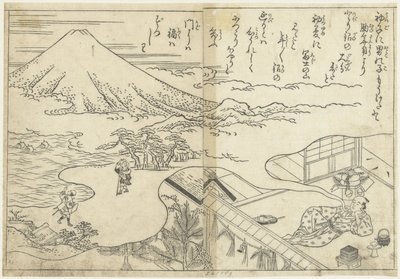 soñando con fuji de Nishikawa Sukenobu (attributed to)