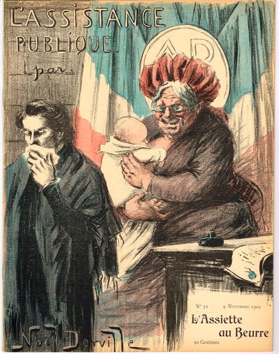 Portada de "El Plato de Mantequilla", Satírico en Colores de Noel Dorville