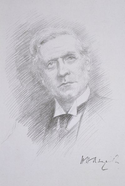 Retrato de Herbert Henry Asquith (1881-1947), de un álbum sobre la Entente Cordiale, 1909 de Noel Dorville