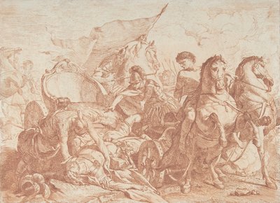 Caída de Antíoco de su carro, siglo XVIII de Noel Halle