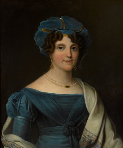 Lady Nicolls, Esposa del Mayor General Sir Jaspar Nicolls KCB, circa 1827 de Noel Norman Carter