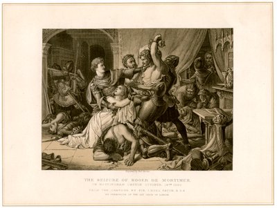 La captura de Roger de Mortimer 1287-1330 en el Castillo de Nottingham, siglo XIX de Noel Paton