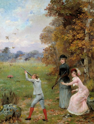 El pequeño cazador Pintura de Noel Saunier (1847-1890) Siglo XIX Colección privada de Noel Saunier