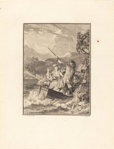 La barca de Noël Le Mire after Jean Michel Moreau