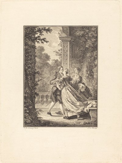 Sin entender nada de este misterio de Noël Le Mire after Jean Michel Moreau