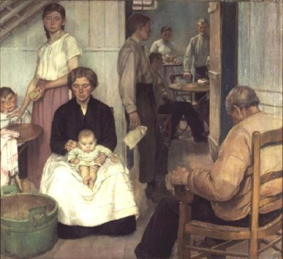 The Back Parlour, Café Loos, Etaples de Nora Lucy Mowbray Cundell