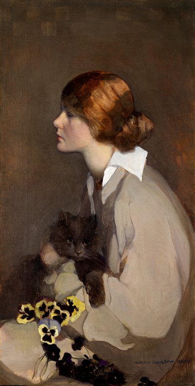 Ojos de oro (óleo sobre lienzo) de Norah Neilsen Gray