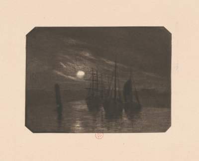 Un Puerto a la Luz de la Luna de Norbert Goeneutte