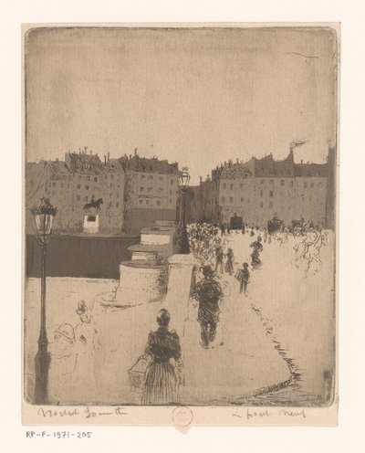 Vista del Pont Neuf en París Le Pont Neuf (título sobre objeto) de Norbert Goeneutte