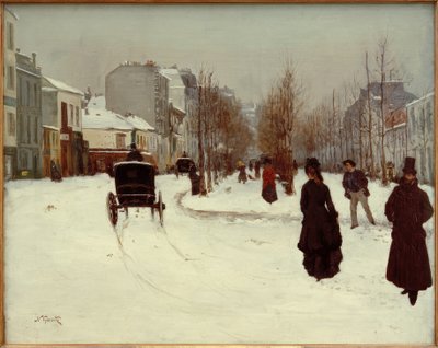 El bulevar de Clichy bajo la nieve de Norbert Goeneutte