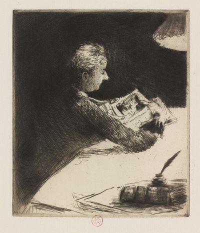 Leyendo de noche de Norbert Goeneutte