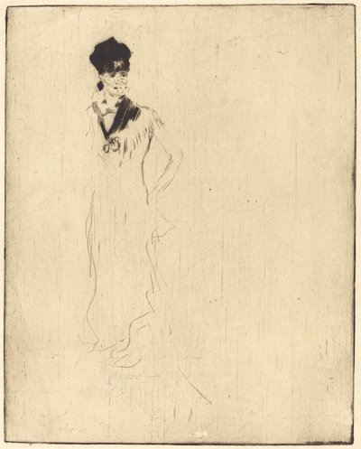 Boceto de una joven en violeta de Norbert Goeneutte