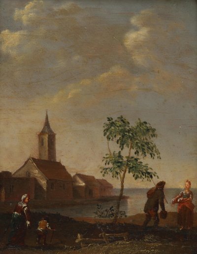 Escena de pueblo de Norbert Grund