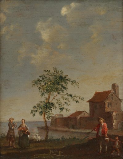 Paisaje con personal figurativo de Norbert Grund