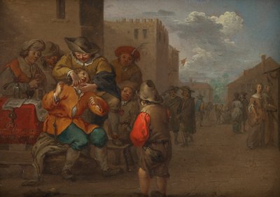 Dentista en la plaza del pueblo de Norbert Grund