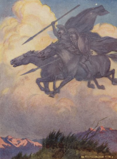 Los Grandes Hermanos Gemelos (litografía en color) de Norman Ault