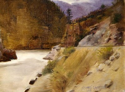 Hell Gate Canyon, río Fraser, Canadá de Norman Garstin