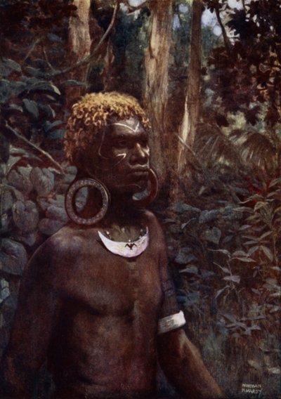 Un nativo de Rubiana, Islas Salomón de Norman Hardy