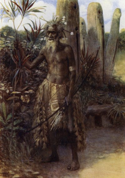 Un hombre sagrado, Aoba, Nuevas Hébridas de Norman Hardy