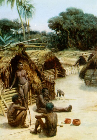 Un pueblo en las Nuevas Hébridas, 1908 de Norman Hardy