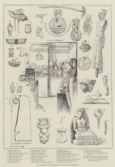 Exposición de antigüedades egipcias del Sr. Flinders Petrie de Norman Hardy