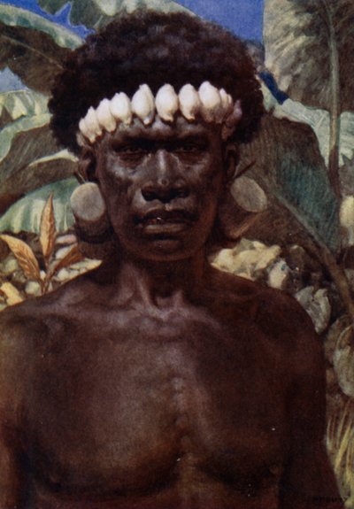 Retrato de un caníbal de las Islas Salomón de Norman Hardy