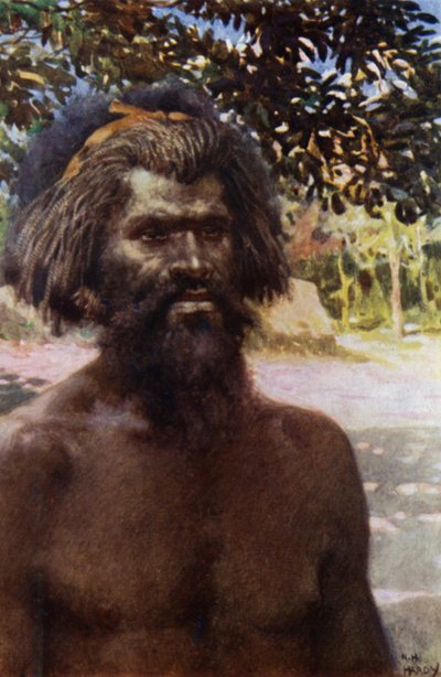 Tipo de hombre de la isla de Tanna, Nuevas Hébridas de Norman Hardy