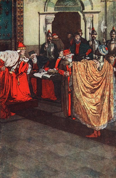 "Ella me amaba por los peligros que habían pasado", Otelo, Acto I Escena 3, ilustración de "Tales from Shakespeare" de Charles y Mary Lamb de Norman Mills (after) Price