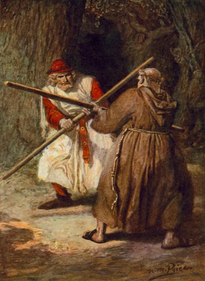 Tennyson, The Foresters (litografía en color) de Norman Mills (after) Price