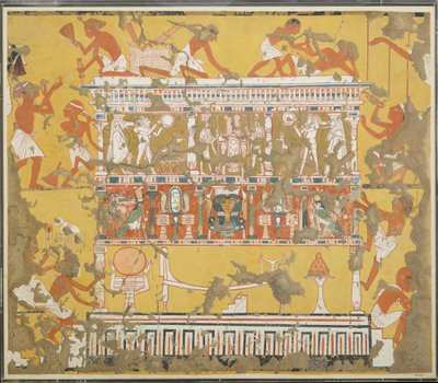 Construcción de un catafalco, Tumba de Ipuy, c. 1279-1213 a.C. de Norman de Garis Davies