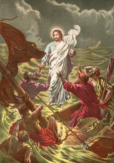 Jesús caminando sobre el agua de North American