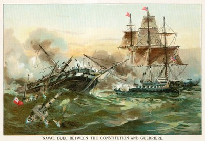 Duelo naval entre la Constitución y Guerriere de North American
