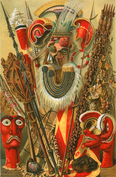 Cultura polinesia: Armas y diseños de North American